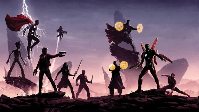 Avengers: Infinity War Minimalist 4K wallpaper