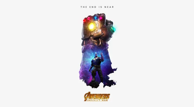 Avengers: Infinity War - Thanos dengan sarung tangan Infinity 4K wallpaper