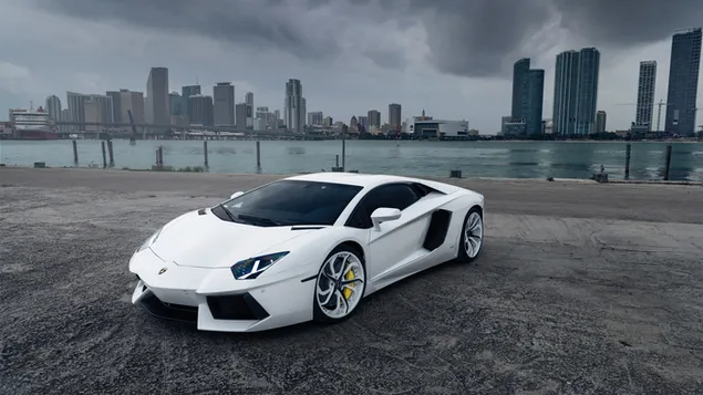 Coche deportivo de lujo 'Aventador Lamborghini Super Car' 4K fondo de pantalla