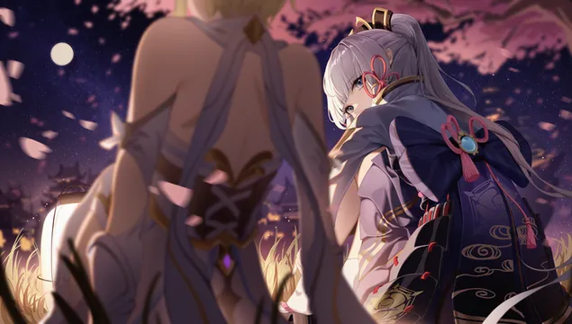 Ayaka & Lumine แบ่งปันความรู้สึกซึ่งกันและกัน | เก็นชิน อิมแพ็ค 8K วอลเปเปอร์