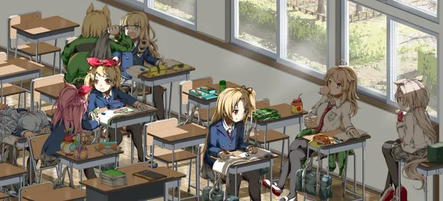 Aula Azur Lane 2K fons de pantalla