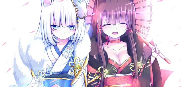 벽람항로 - 카가 & 아카기 2K 배경화면