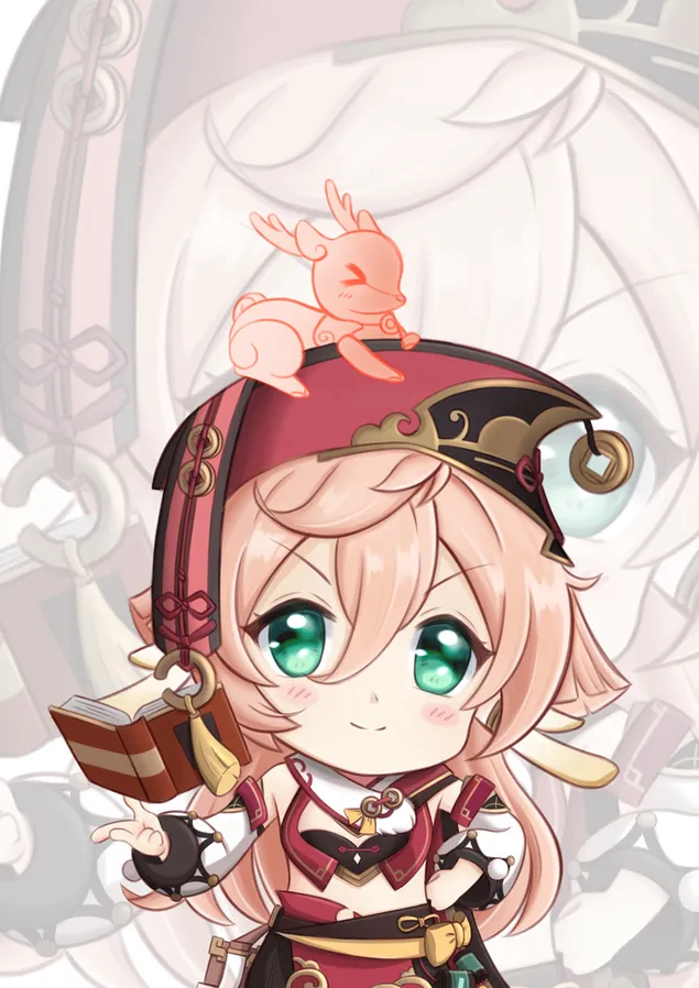 lisenya ta krikhitka yae miko razom chitayut' charivnu knigu (ganshin impact) zavantazhiti