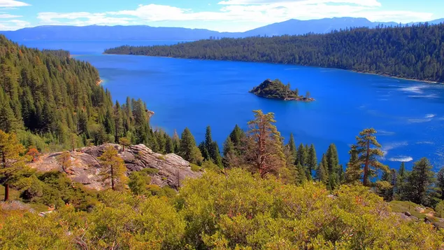 Baggrund af den blå flod HD baggrundsbillede