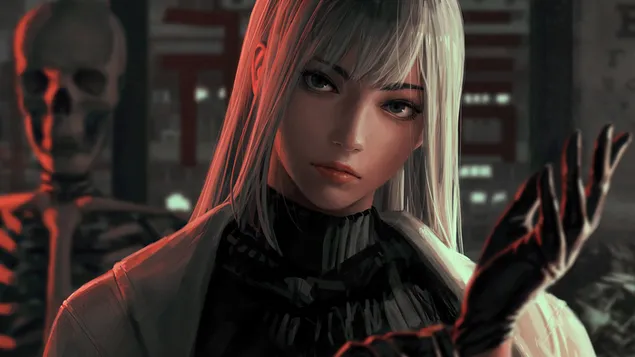 Taustpilt Badass Girl Art 4K