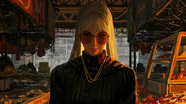 Taustpilt Badass Girl digitaalne kunst 4K