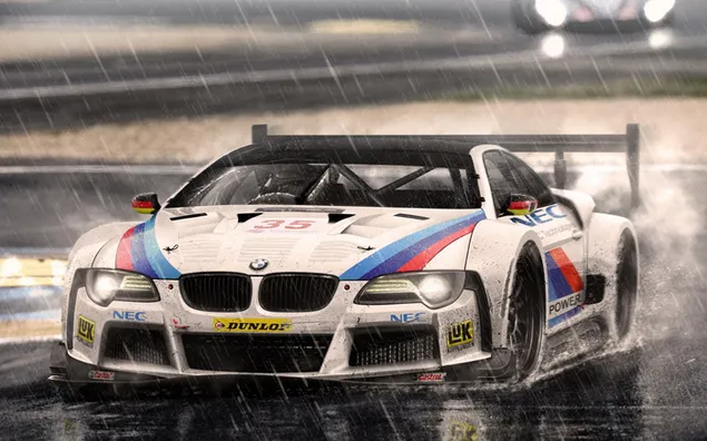 白いBMWレーシングカー ダウンロード