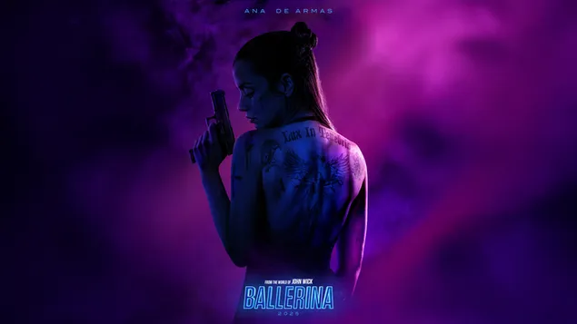 fialovy plagat k filmu balerina 2025 stiahnut