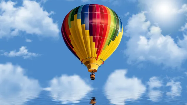 Balon Udara Panas Berwarna-warni unduhan
