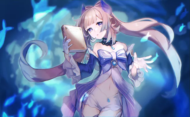 Ταπετσαρία Η Barbara & το μαγικό της βιβλίο | Genshin Impact 2K