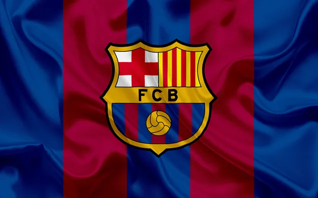 Barcelona football club logo flag