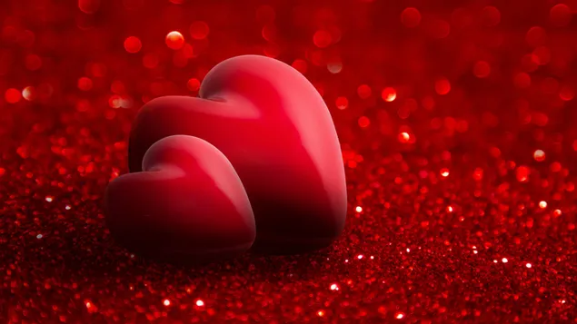 バレンタインデー-ロマンチックな赤いハート ダウンロード