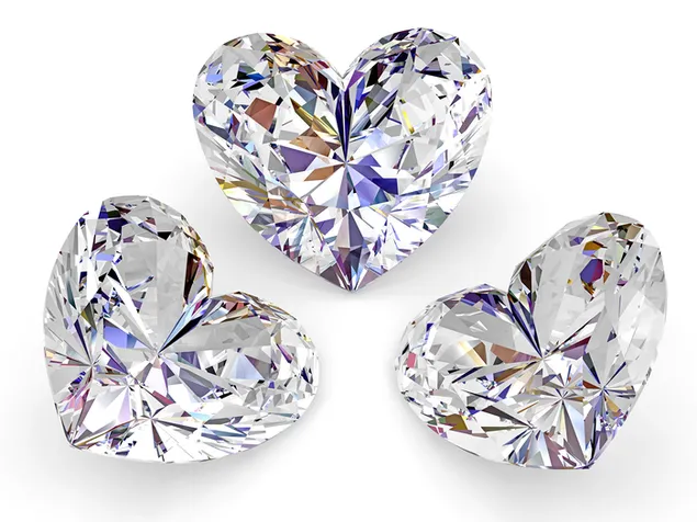バレンタインデー-素敵なハート型のダイヤモンド ダウンロード