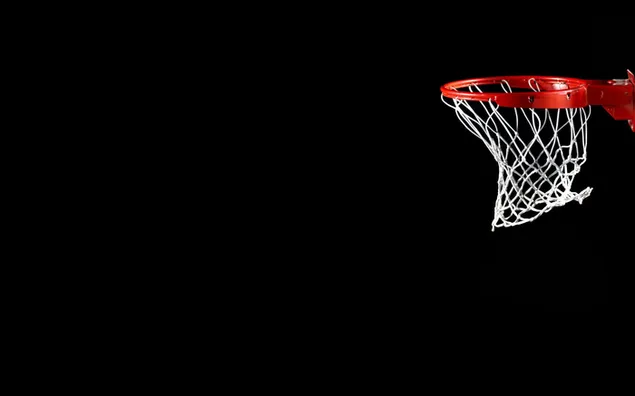 Basketball hoop in front of black background download
