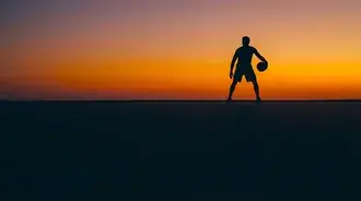 basketball silhouette sunset: golden hour play download