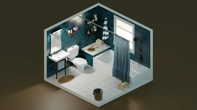 Badeværelse 4K baggrundsbillede