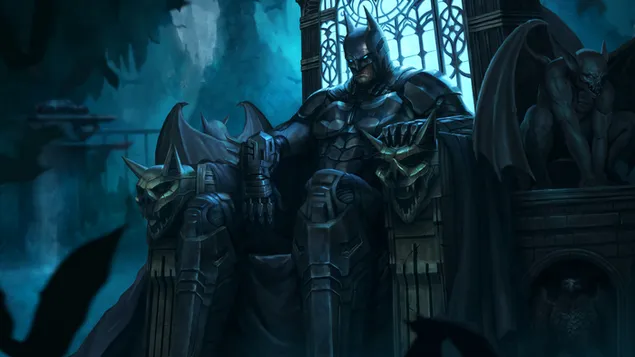 Batman Batcave Throne  4K wallpaper