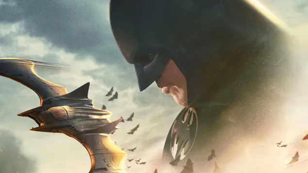 Batman Batplane ในภาพยนตร์ The Flash 4K วอลเปเปอร์