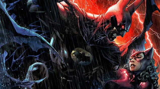 Батман & Цатвоман ДЦ 4K позадина