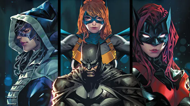 Batman - Huntress - Batgirl - Batwoman 4K wallpaper