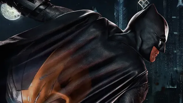 Batman In Frount Of Moon 4K Tapeten
