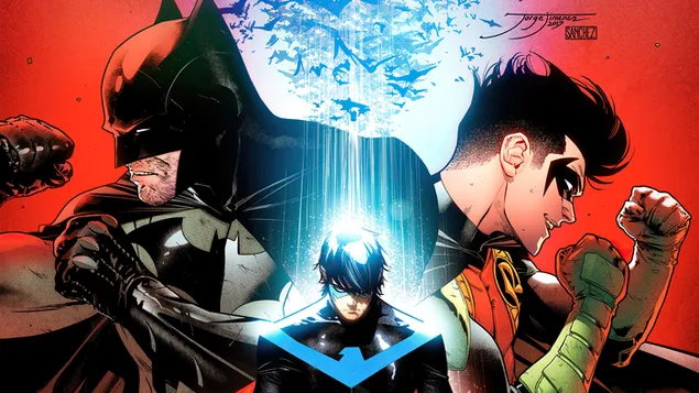Batman - Nightwing - Robin DC Comics 4K wallpaper