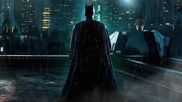 Batman: Standing Virun Gotham City 4K Tapeten