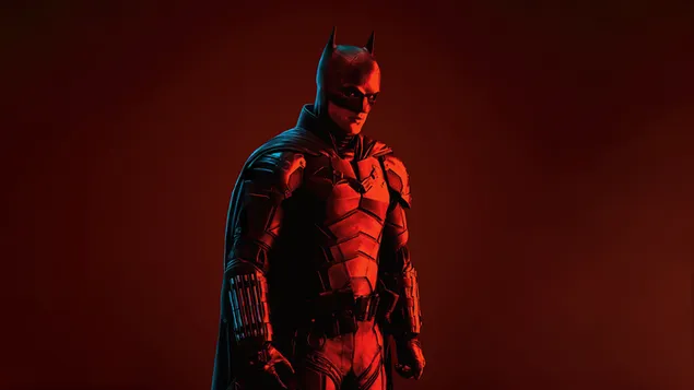 バットマン：バットマンの衣装を着たロバート・パティンソン