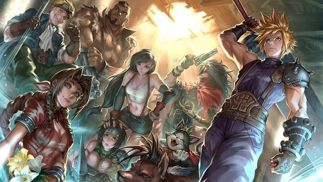 Battle Champions (Anime FA) - Final Fantasy VII Remake (ビデオゲーム) 4K 壁紙