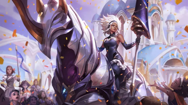 Battle Queen 'Rell' Splash Art - League of Legends (LOL) 8K sfondo