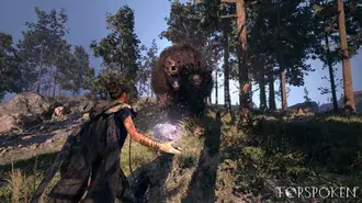 Tapeta Battle with Bear – Forspoken (videohra) 4K