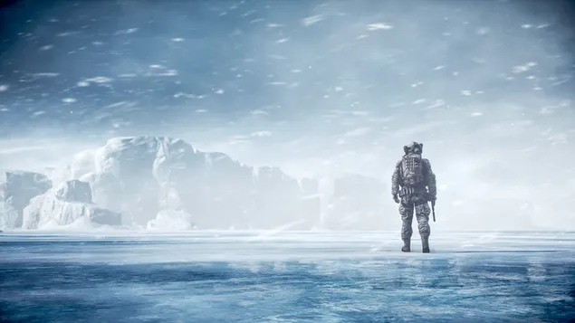 Permainan Battlefield 4 - Askar di winterland 2K kertas dinding