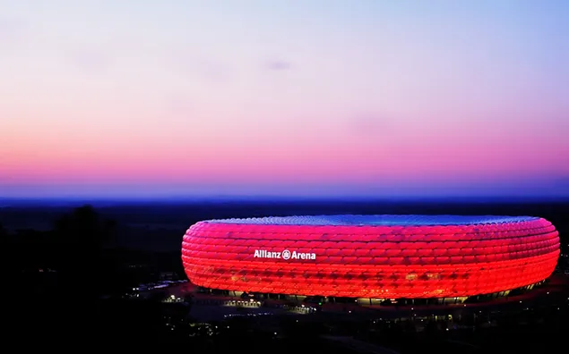 Bayern Munich stadium Allianz Arena night view 4K wallpaper