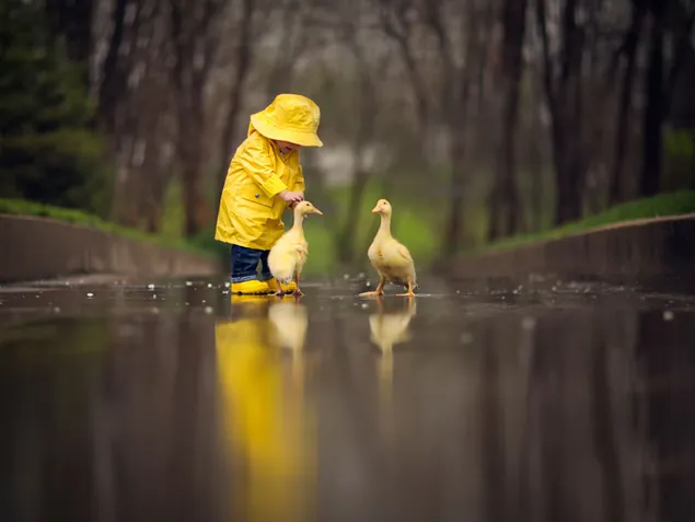 Bayi dengan bebek unduhan