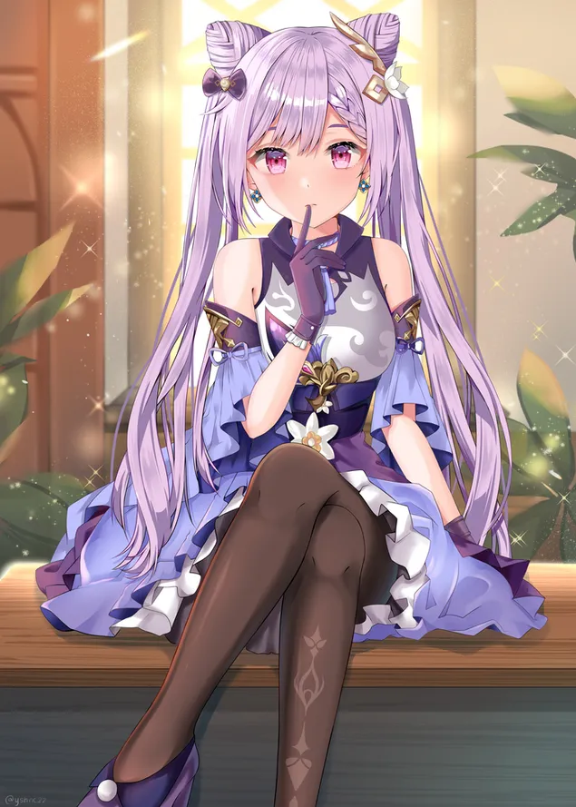 動漫美少女可晴讓你安靜 | 甘信衝擊 2K 壁紙