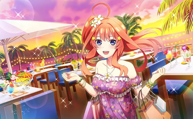 아름다운 애니메이션 소녀(The Quintessential Quintuplets) 2K 배경화면