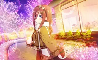 Красивая аниме девушка с голубыми глазами из серии The Quintessential Quintuplets 2K обои