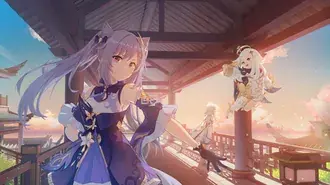 Красивые аниме девушки Keqing & friends (Ganshin Impact) 4K обои