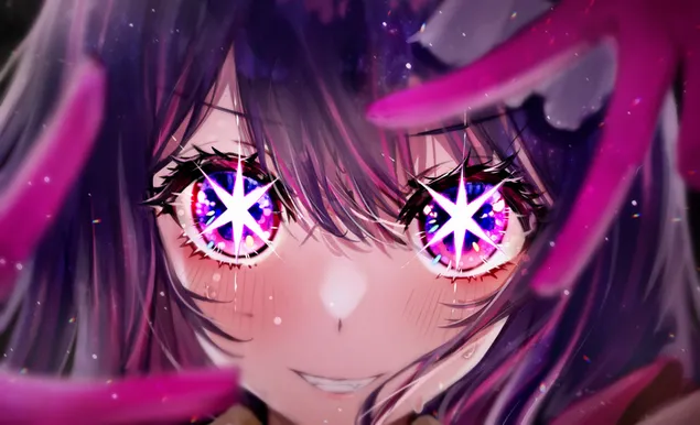 Hermoso anime Oshi No Ko con ojos morados descargar