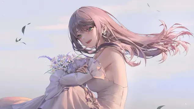 Beautiful Anime Wedding Girl
