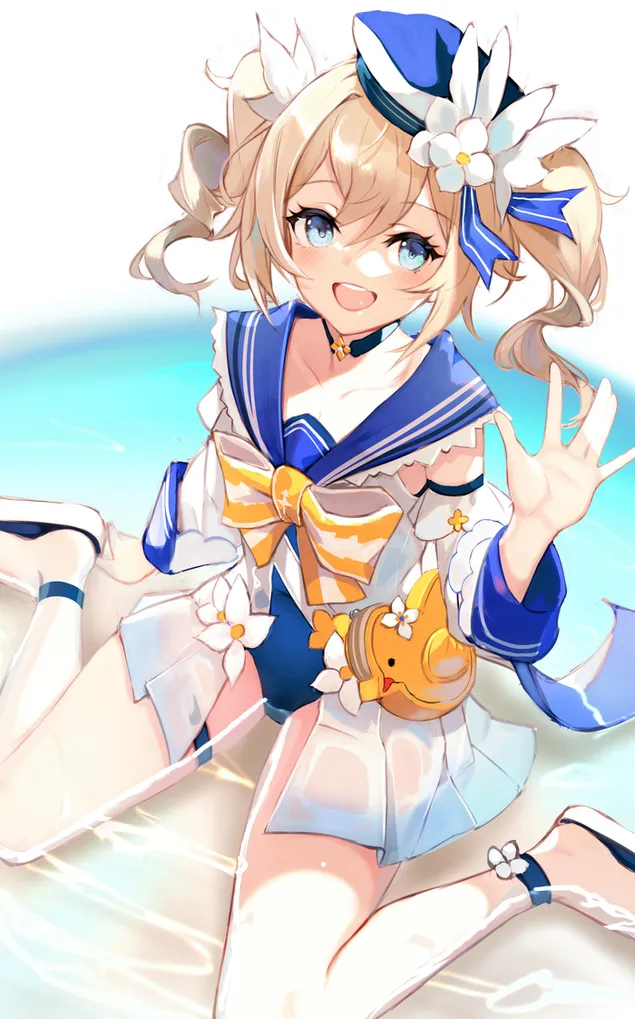 Gadis barbie cantik Barbara (Genshin Impact) 2K kertas dinding