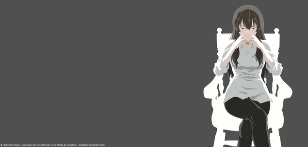 Páipéar balla Cnámha Álainn ~ Imscrúdú Sakurako~8K