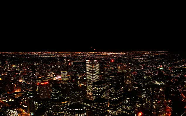 Schöne Lichter der Stadt in der Nacht 2K Hintergrundbild