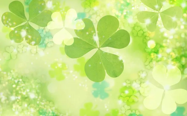 Beautiful clovers background - Happy St. Patrick's Day