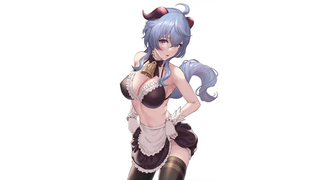 美しくてクレイジーなアニメ少女ガニュ | 原神 8K 壁紙