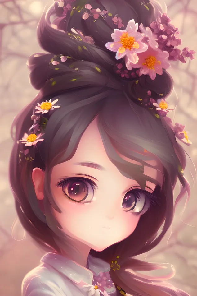 Шпалери Гарне миле аніме-фон 4K