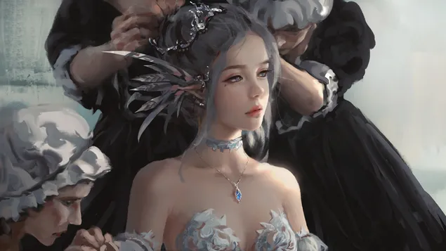 Taustpilt Ilus päkapikutüdruku fantaasia 4K