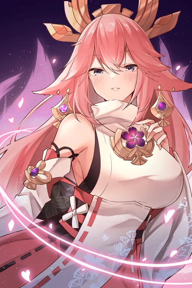 gyonyoru fantasy anime lany yae miko | genshin impact letoltes