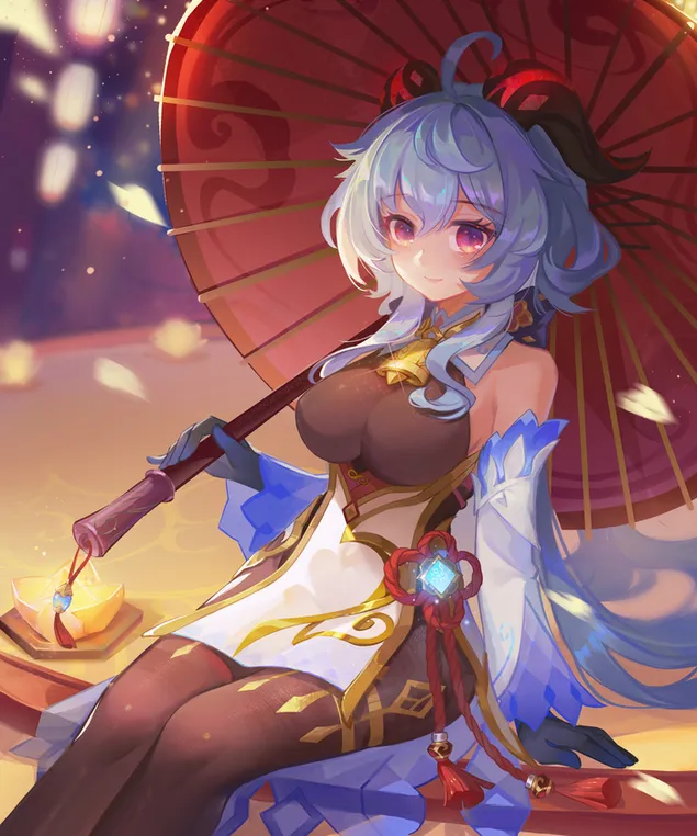 Слатке лепе очи прелепе Гању (Гансхин Импацт) 2K позадина