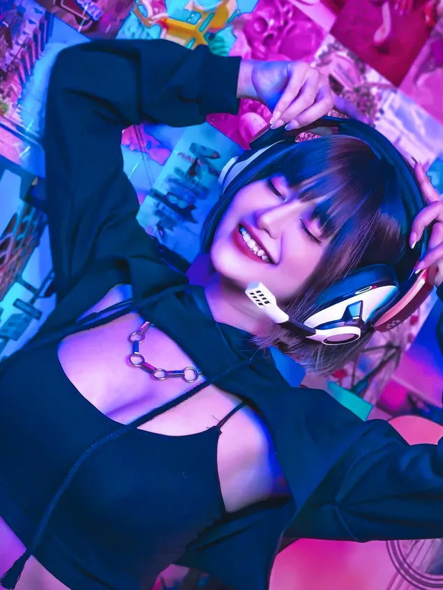 Belle fille, style adorable de joueur mignon 6K fond d'écran